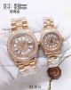 Perfect Replica Rolex Datejust Rose Gold Diamond Case President Diamond Band Couple Watch (9)_th.jpg